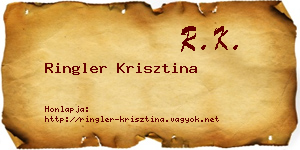 Ringler Krisztina névjegykártya